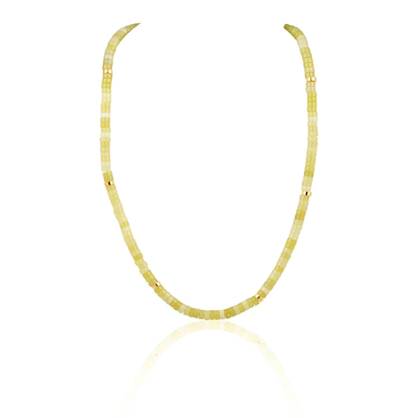 Sahira Jewelry Design - Women's Isla Beaded Necklace Lime