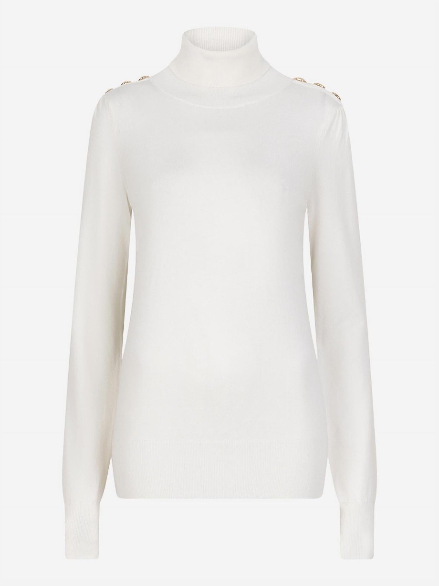 Esqualo - Women's Sweater Shoulder Button Collar Basic Knit Top