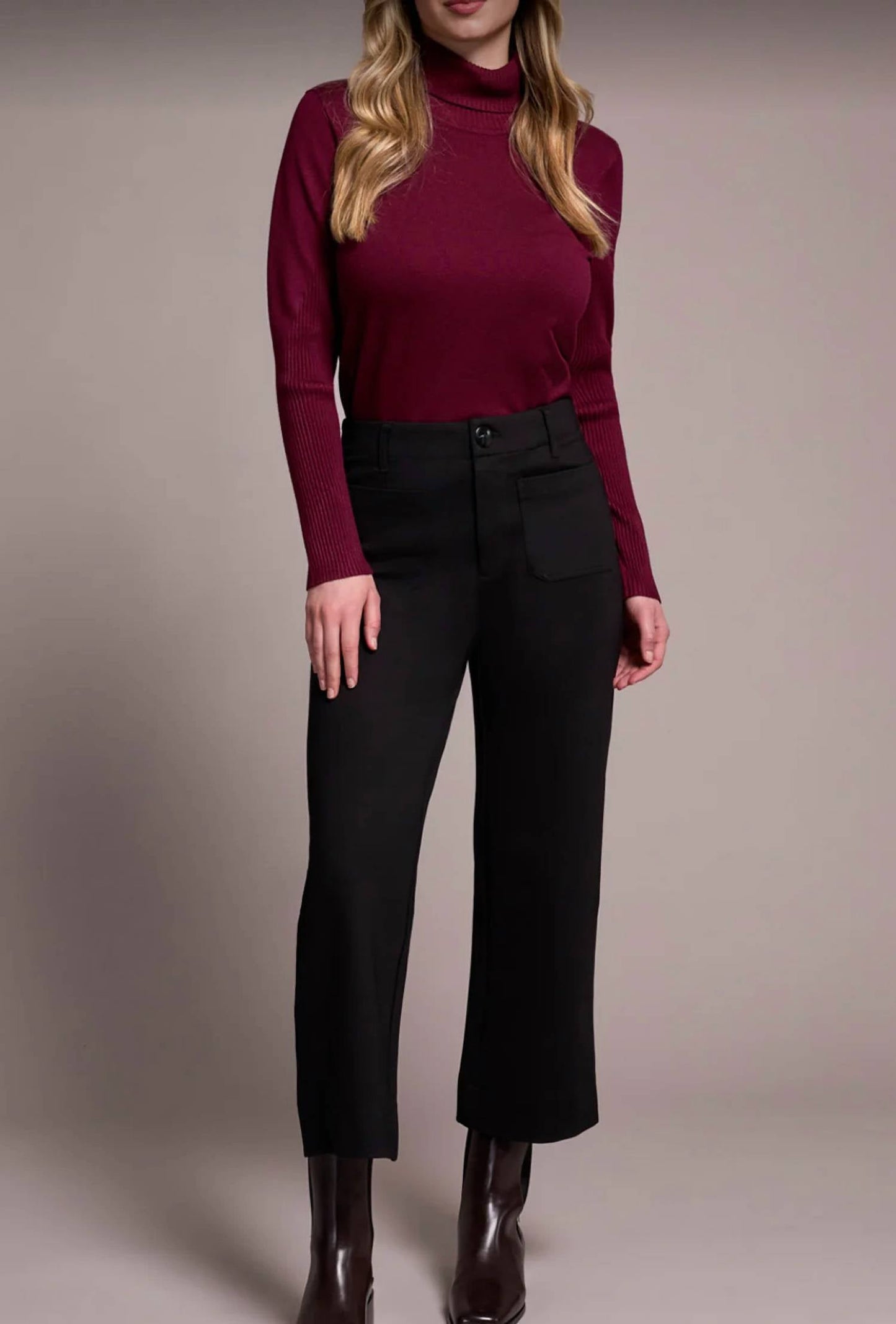 Tribal - High Rise Capri Pants With Pockets