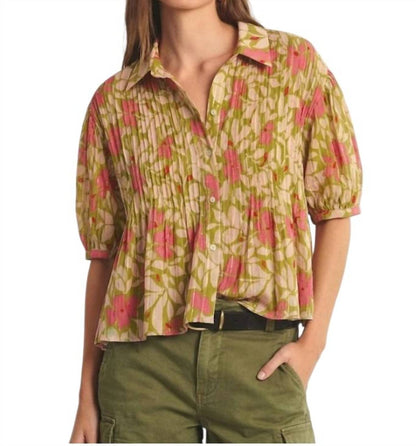 Velvet By Graham & Spencer - Half Sleeve Button Top