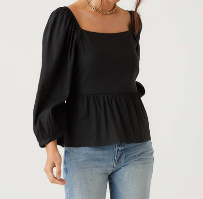 Fifteen Twenty - Tie Back Blouson Top