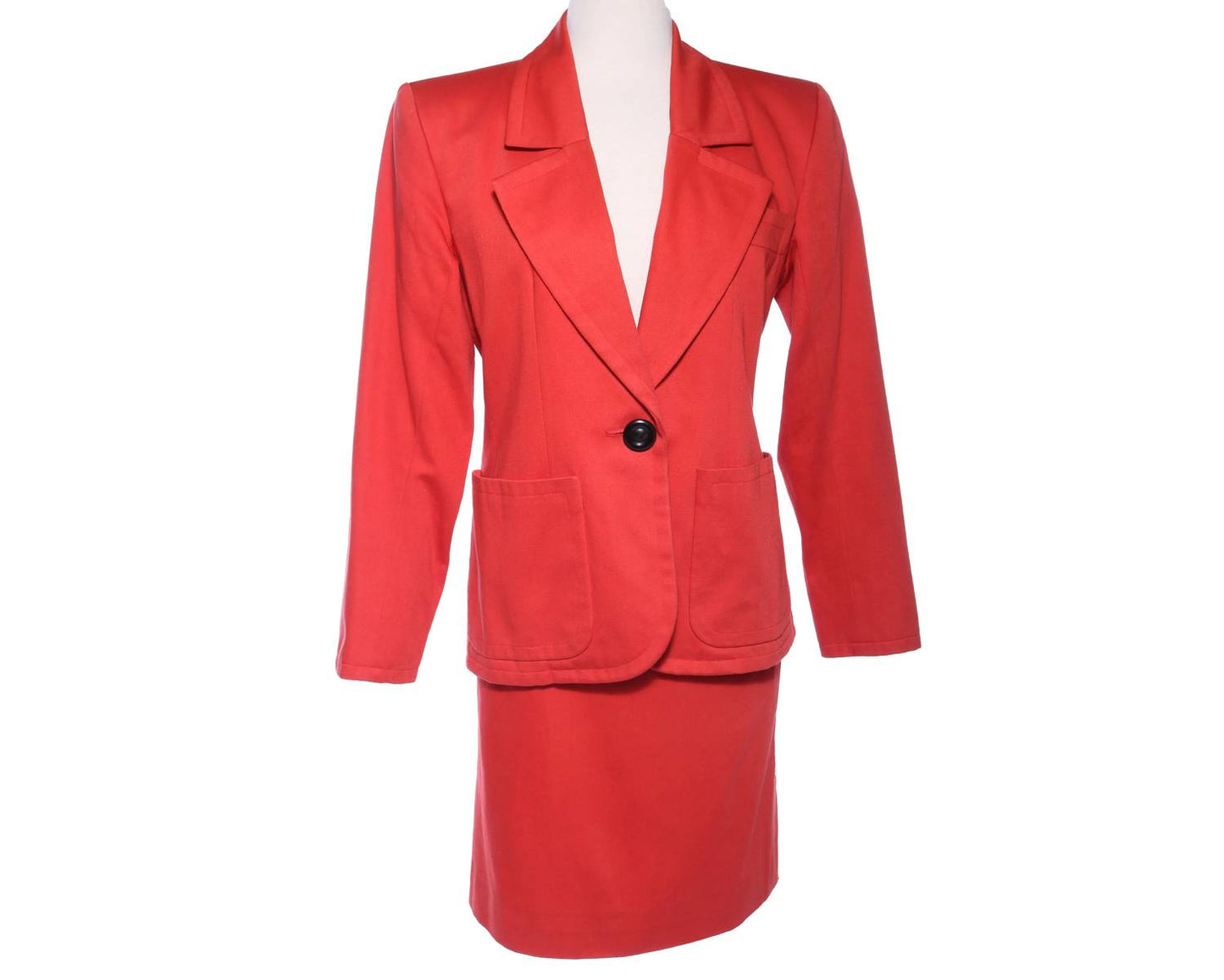 Saint Laurent - Women's Vintage Power Shoulder Blazer And Skirt Suit Set
