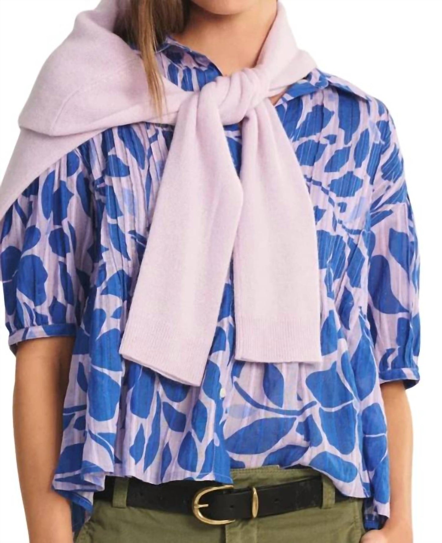Velvet By Graham & Spencer - Half Sleeve Button Top