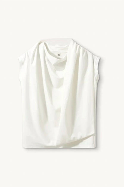 The Garment - Draped Neckline Scarf Tee